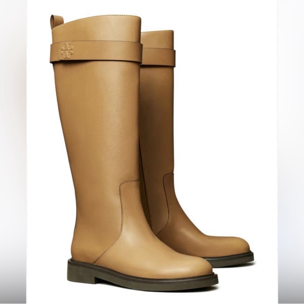 Tory Burch Knee High Utility Boots in Almond